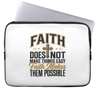 Glaube macht sie möglich Christliche Typografie De Laptopschutzhülle