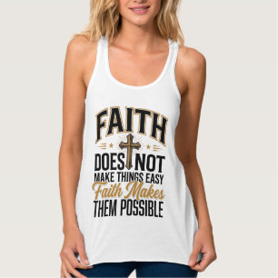 Glaube macht sie möglich Christliche Typografie De Tank Top