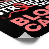 Glaube mein Gott ist stärker als Blutkrebs Poster (Ecke)