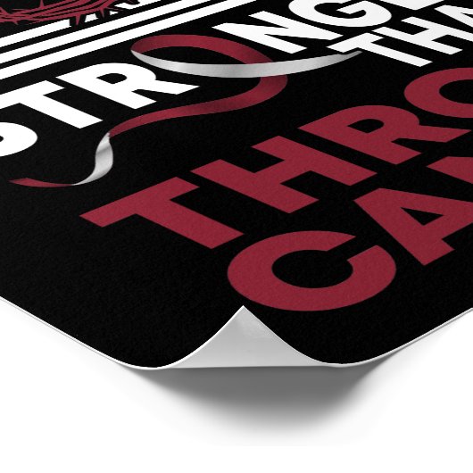 Glaube, mein Gott ist stärker als Krebs im Brustkr Poster (Ecke)