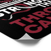 Glaube, mein Gott ist stärker als Krebs im Brustkr Poster (Ecke)