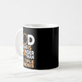 Glaube Mein Gott ist stärker als Multiple Sklerose Kaffeetasse (Vorderseite Links)