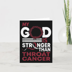 Glaube Mein Gott ist stärker als Throat Cancer Awa Karte