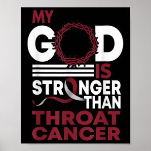 Glaube Mein Gott ist stärker als Throat Cancer Awa Poster