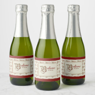 Glaube Mini-Sparkling-Weinetikett Schaumweinetikett