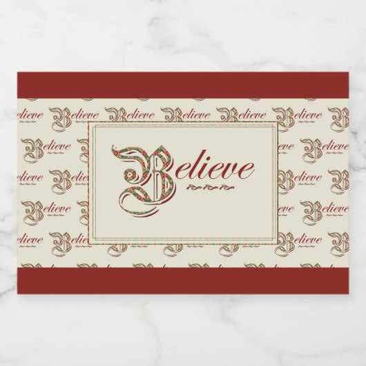 Glaube Mini-Sparkling-Weinetikett Schaumweinetikett (Einzelnes Label)