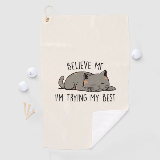 Glaube mir, ich versuche meine beste schlafende Ka Golfhandtuch (Insitu)