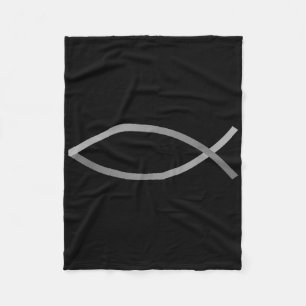 Glaube mit Stil Jesus-Fisch Christliches Symbol  Fleecedecke