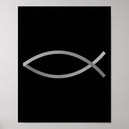 Glaube mit Stil Jesus-Fisch Christliches Symbol  Poster (Vorne)