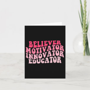 Glaube Motivator Innovator Erzieher Retro Teache Karte