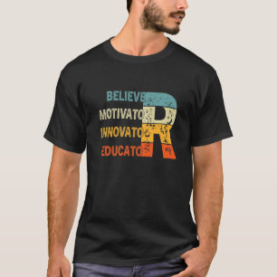 Glaube Motivator Innovator Erzieher Retro Vintag T-Shirt