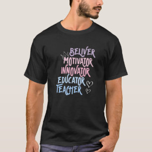 Glaube Motivator Innovator Lehrer Gehör T-Shirt