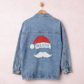 Glaube Mustache Weihnachtsmannmütze Cap Familie We Jeansjacke (Hangar)