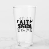 Glaube nährt Hoffnung Zitat – Aufmunternde christl Glas (Rückseite)