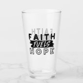 Glaube nährt Hoffnung Zitat – Aufmunternde christl Glas (Vorderseite)