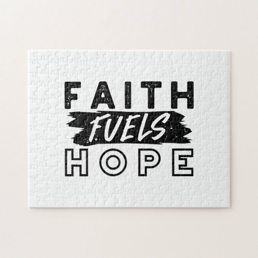 Glaube nährt Hoffnung Zitat – Aufmunternde christl Puzzle (Horizontal)