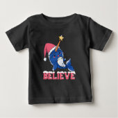 Glaube Narwhal Weihnachtsschneefieber-Lichter Baby T-shirt (Vorderseite)