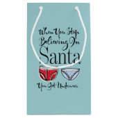 Glaube nicht an die Weihnachtsgeschenktasche Kleine Geschenktüte (Rückseite)