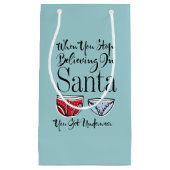 Glaube nicht an die Weihnachtsgeschenktasche Kleine Geschenktüte (Vorderseite)