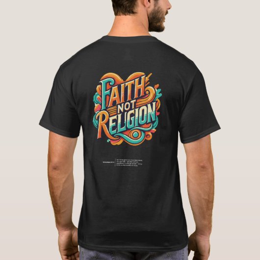 GLAUBE NICHT RELIGION V2 T-Shirt (Rückseite)