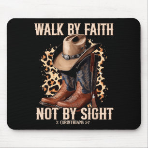 Glaube nicht Sicht Cowboy Cowgirl Western Mousepad