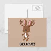 Glaube! Niedlich Jackalope Postkarte (Vorne/Hinten)