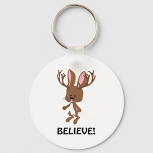 Glaube! Niedlich Jackalope Schlüsselanhänger