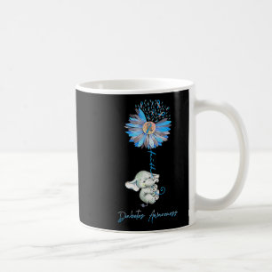 Glaube Niedliche Elefanten Sonnenblumen Diabetes B Kaffeetasse