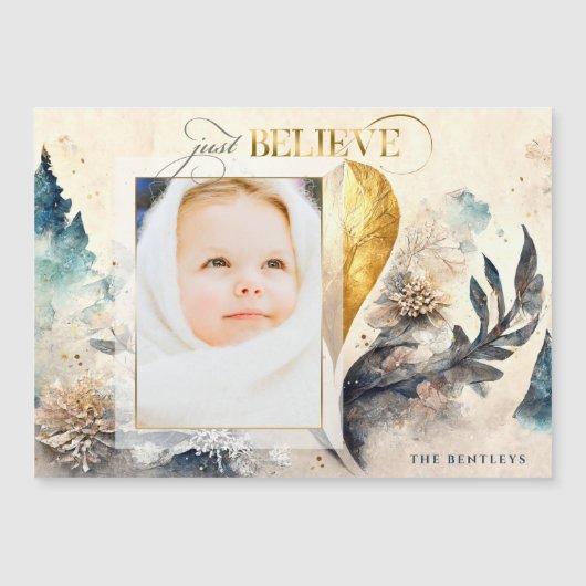 Glaube nur an das künstlerische Foto der Wasserfar Magnetkarte (Vorderseite)