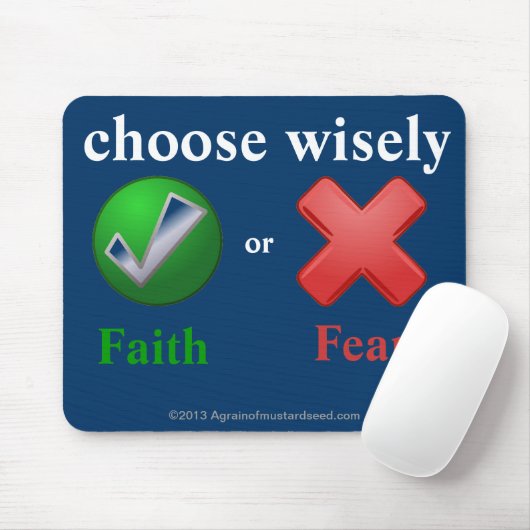 Glaube oder Angst wählen klug Mousepad (Mit Mouse)