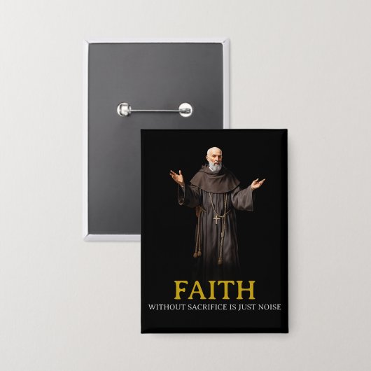Glaube ohne Opfer ist nur Rauschtaste Button (Vorderseite/Rückseite)