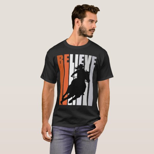 Glaube Orange Cowgirl Southern Girls Western Hors T-Shirt (Vorne ganz)