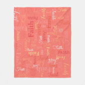 Glaube personalisierter kurzer Name lebende Korall Fleecedecke (Vorderseite)