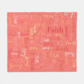 Glaube personalisierter kurzer Name lebende Korall Fleecedecke (Vorderseite (Horizontal))