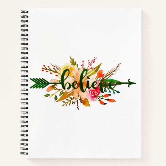 Glaube Pfeil Notizblock (Vorderseite)