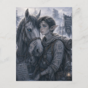 Glaube / Pferdepfleger / Nordgrenze Postkarte