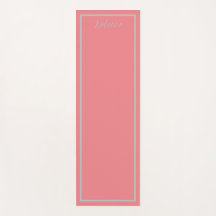 'Glaube' Phrase Coral Pink & Grau Border
