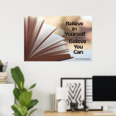 "Glaube" Positive Zitation "Wandkunst & Poster"  Poster (Heimbüro)