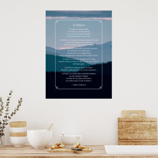Glaube Poster (Küche)