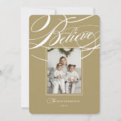 Glaube Rahmen Elegantes religiöses Weihnachtsfest  Feiertagskarte (Vorderseite)