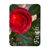 Glaube - Red Camellia Bloom Magnet (Vertikal)