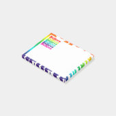 Glaube Regenbogen Post-it Klebezettel (angewinkelt)