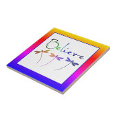 Glaube Regenbogenkeile Fliese (Seite)