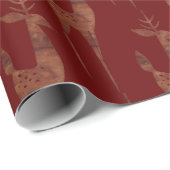 Glaube Reindeer - Niedliches Weihnachtsrot Geschenkpapier (Rolleneckpunkt)