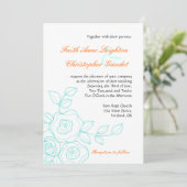 Glaube Rose - Einladung zur Hochzeit (Stehend Vorderseite)