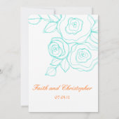 Glaube Rose - Einladung zur Hochzeit (Rückseite)