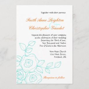 Glaube Rose - Einladung zur Hochzeit