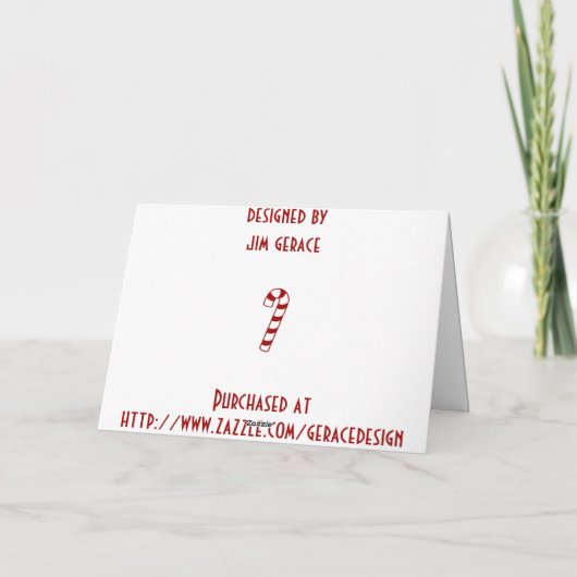 Glaube - rot feiertagskarte (Rückseite)