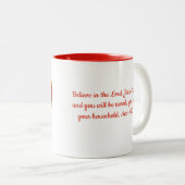 Glaube Rotes Herz Zweifarbige Tasse (VorderseiteRechts)