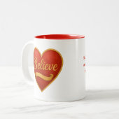 Glaube Rotes Herz Zweifarbige Tasse (Vorderseite Links)